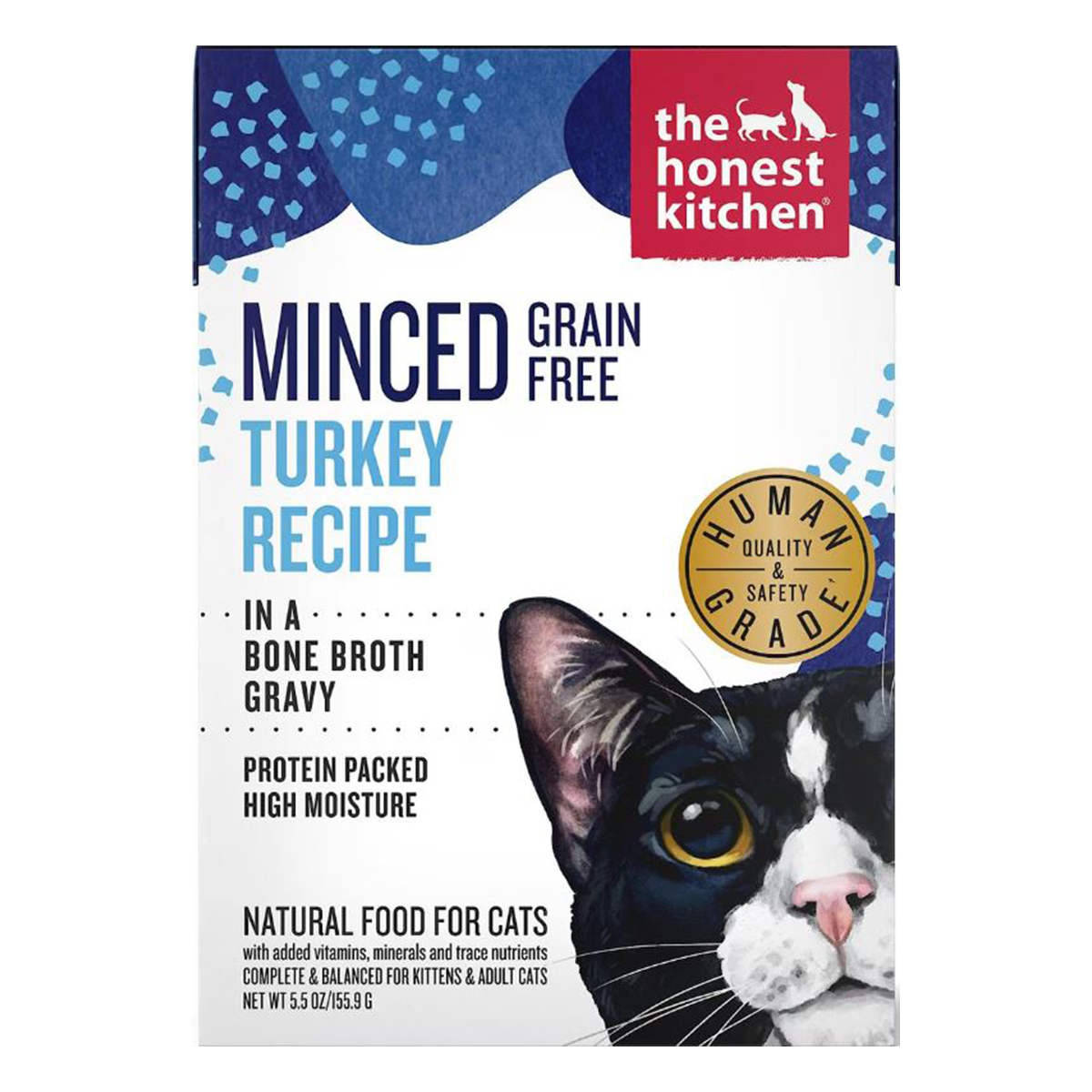 The Honest Kitchen Grain Free Minced Turkey in Bone Broth Gravy Wet Cat Food