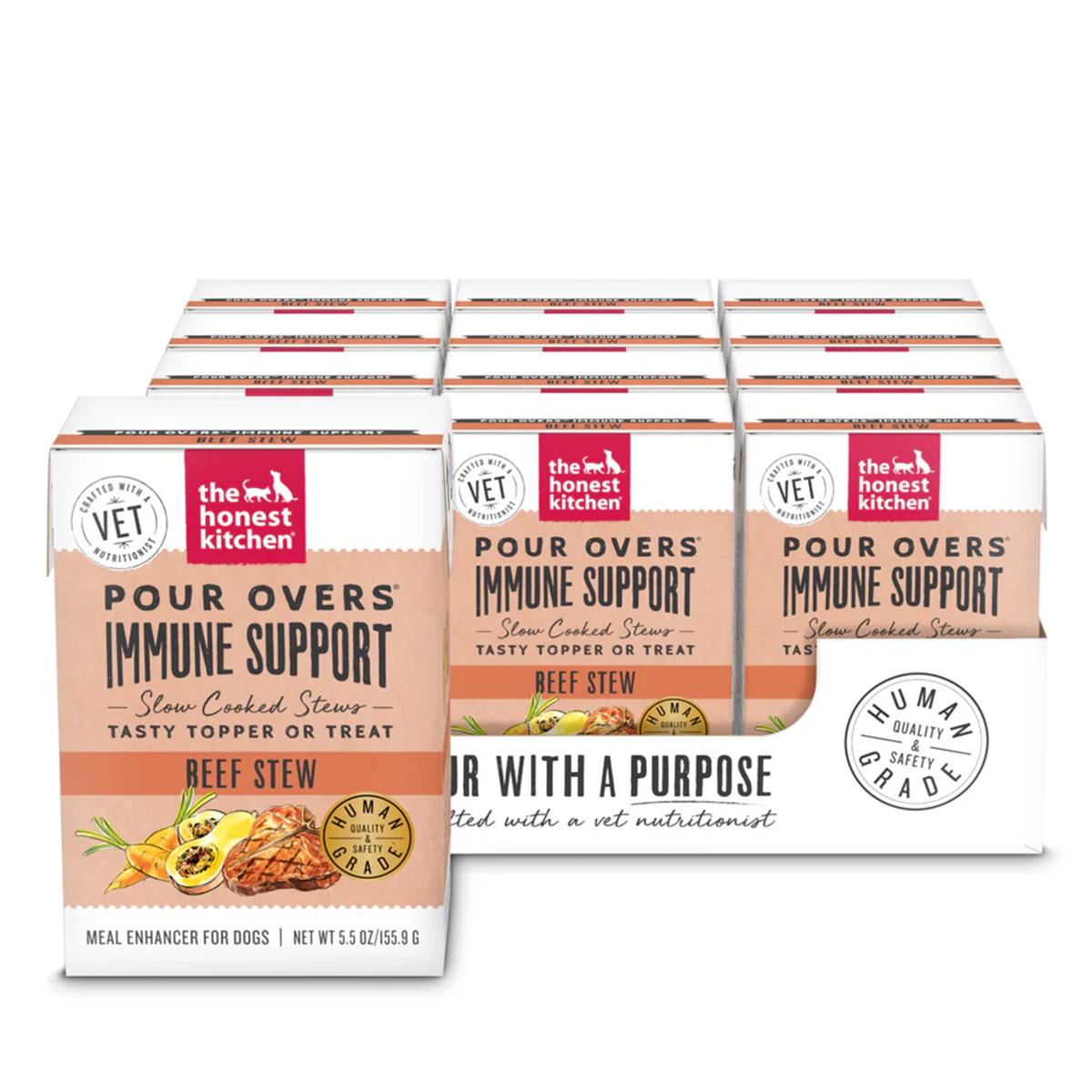The Honest Kitchen Pour Overs Immune Support Dog Food Topper - Beef Stew