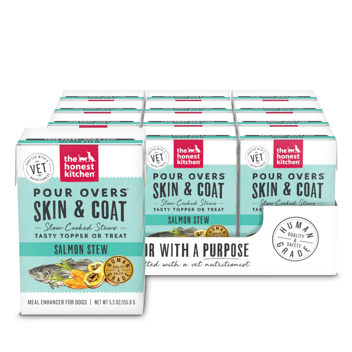 The Honest Kitchen Pour Overs Skin & Coat Dog Food Topper - Salmon Stew