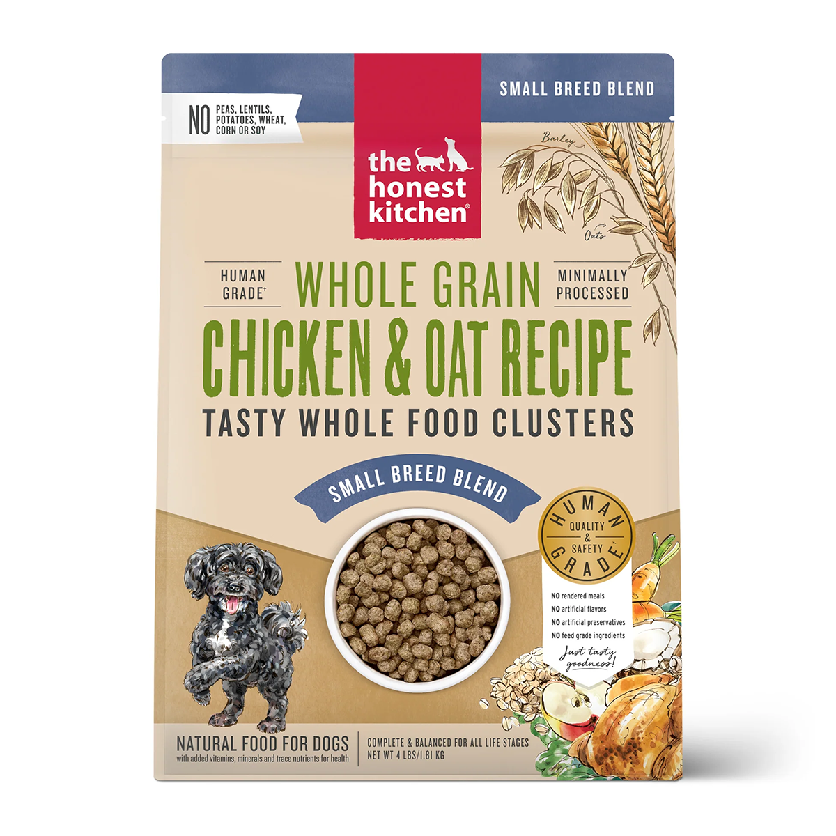 The Honest Kitchen Whole Grain Clusters Small Breed Dog Food - Chicken & Oat