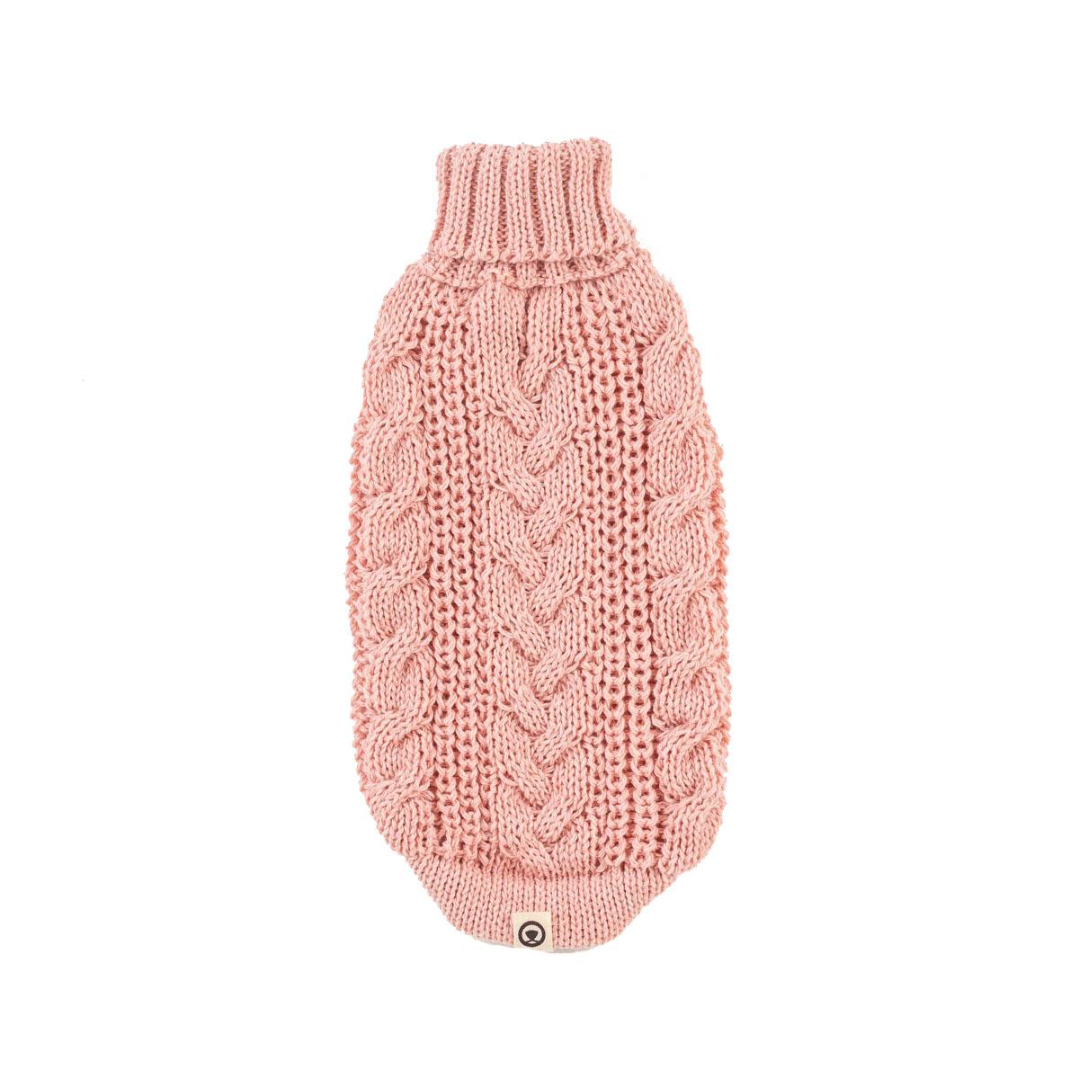 Hot Dogz Recycled Cotton Dog Sweater - Baby Pink