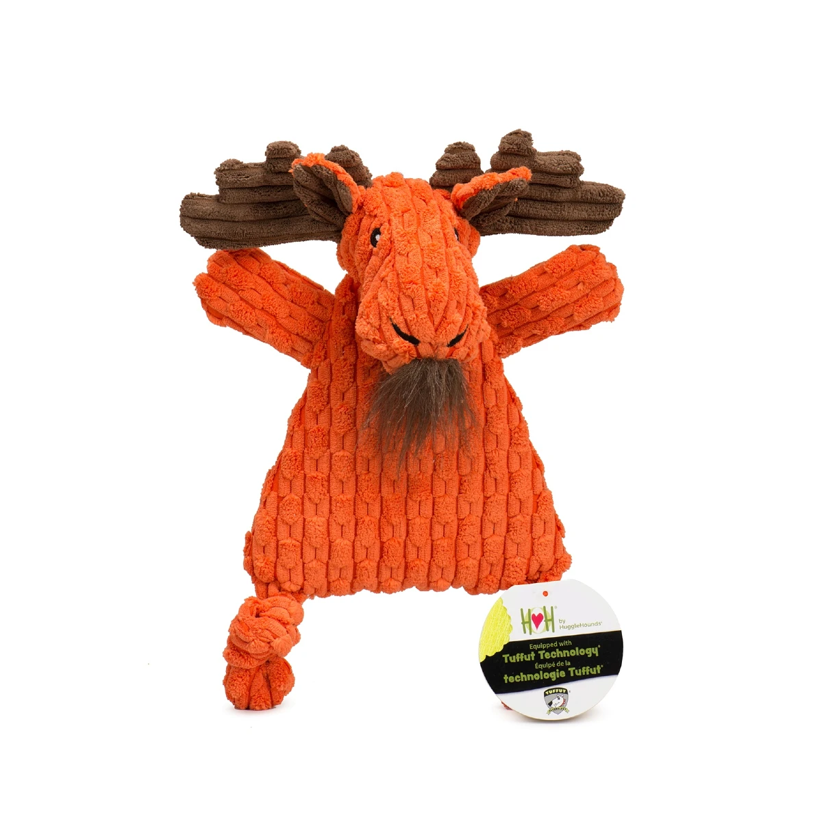 HuggleHounds HuggleFlatties Dog Toy - Morris Moose