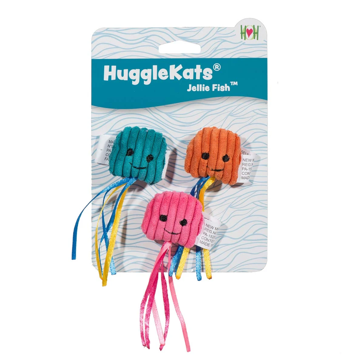 HuggleKat Jellie Fish Cat Toy with Catnip - 3 pack 