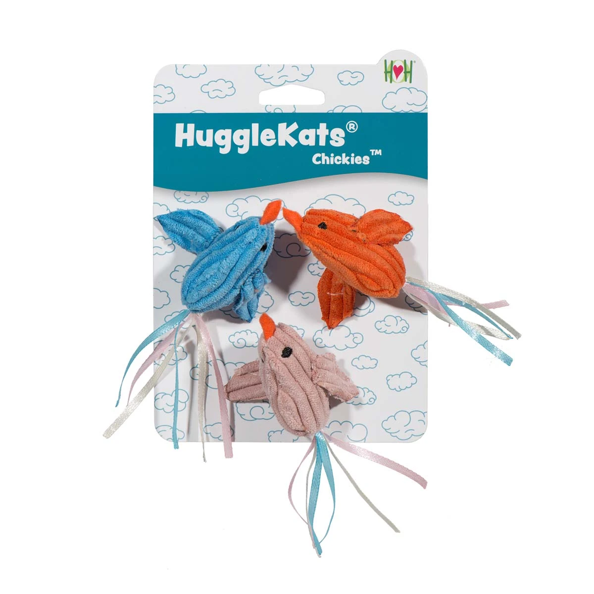 HuggleKat Chickies Cat Toy with Catnip - 3 pack 