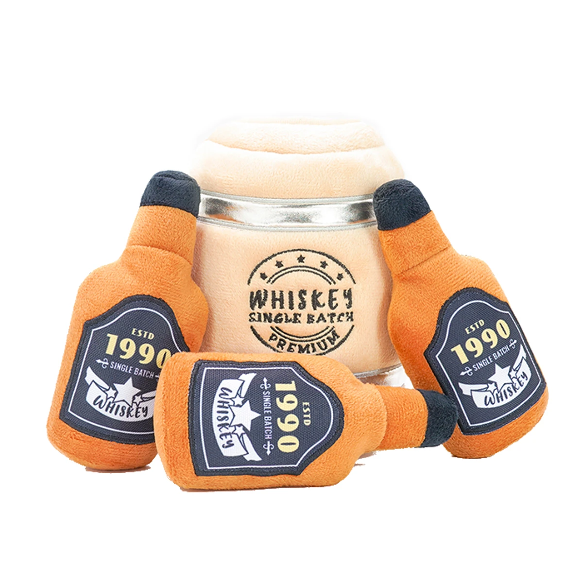 HugSmart Food Party Dog Toy - Whiskey Barrel