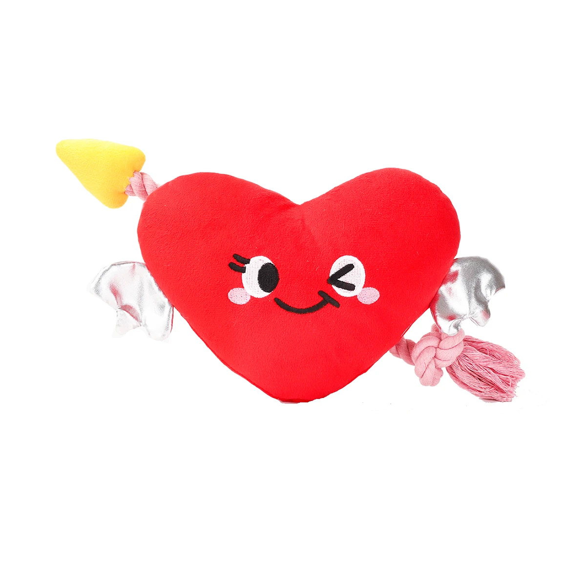 HugSmart Woof Love Ropefunz Dog Toy - Heart & Arrow