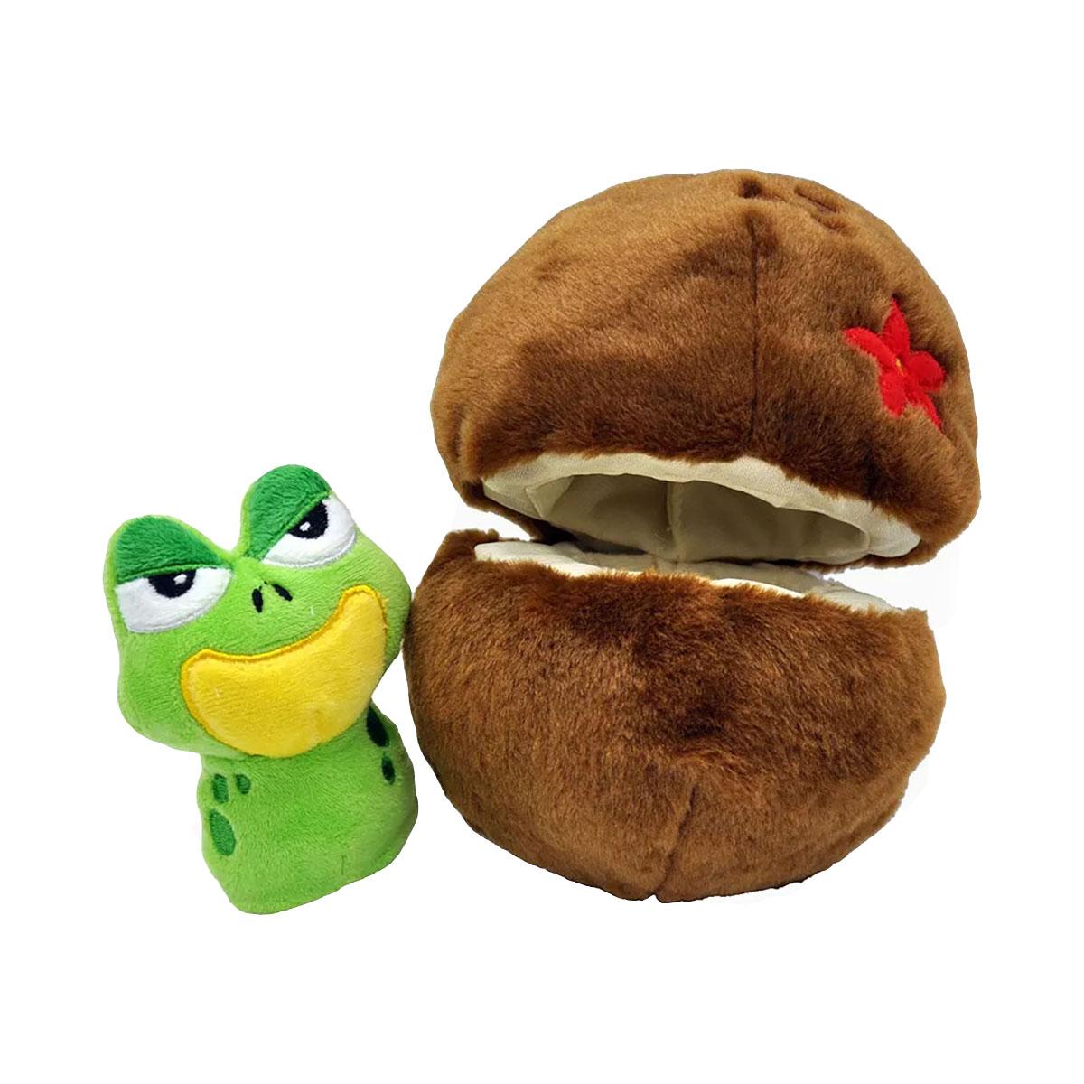 Cuddle Frog Plush Dog Toy