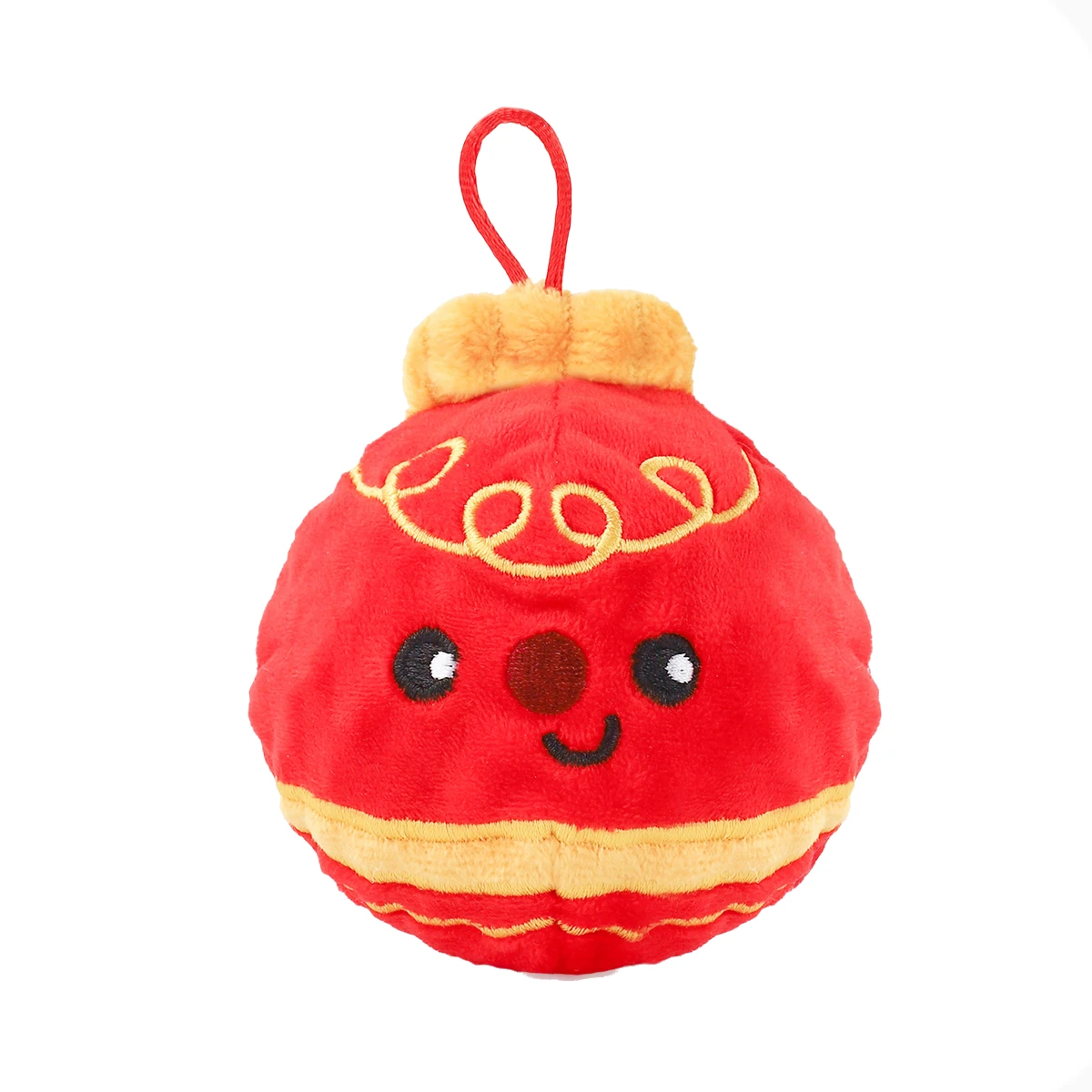 HugSmart Happy Woofmas Spike Ball Dog Toy - Ornament