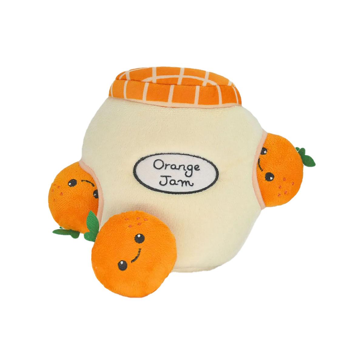 HugSmart Food Party Puzzle Hunter Dog Toy - Orange Jam