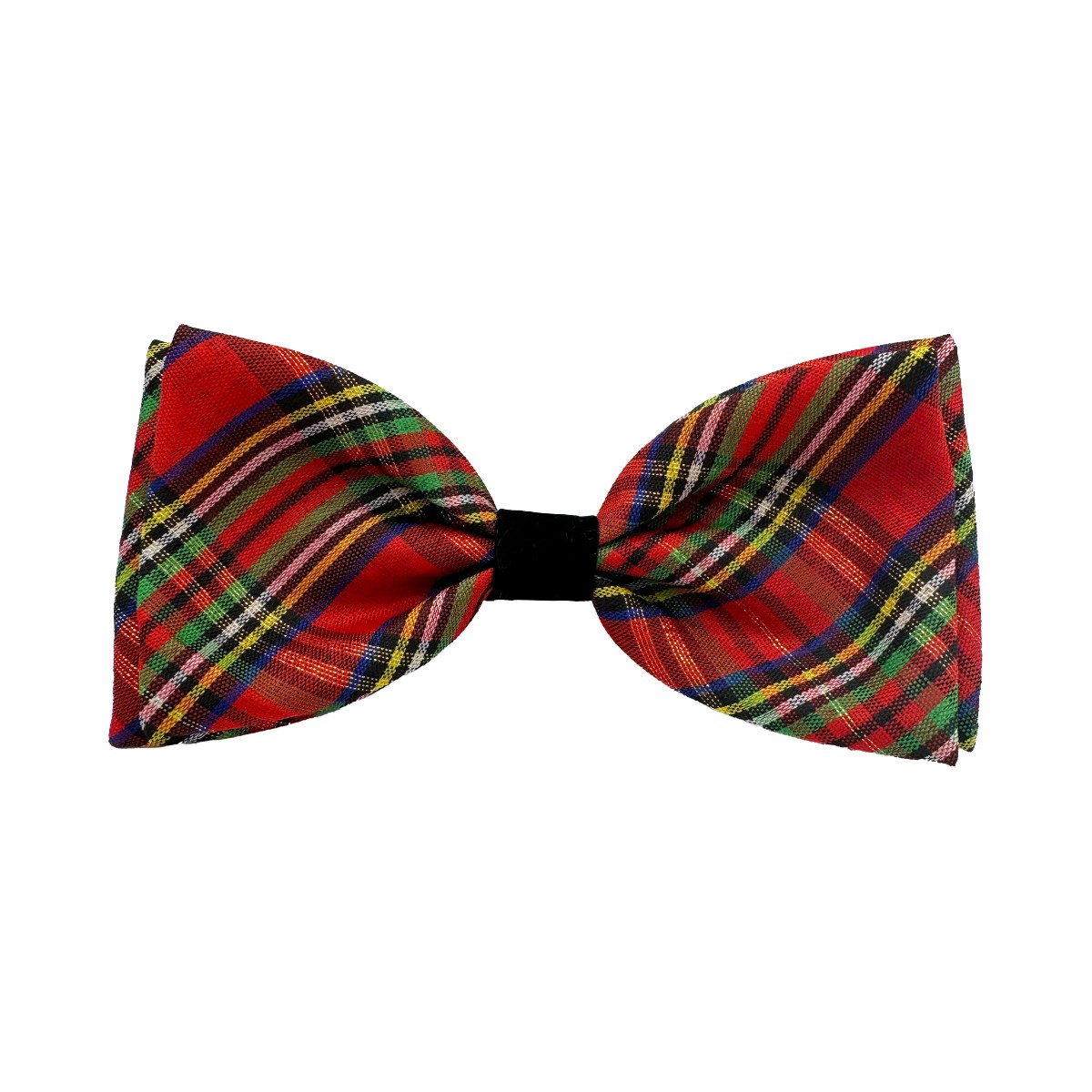 Huxley & Kent Holiday Dog and Cat Bow Tie Collar Attachment - Shiny Christmas Plaid