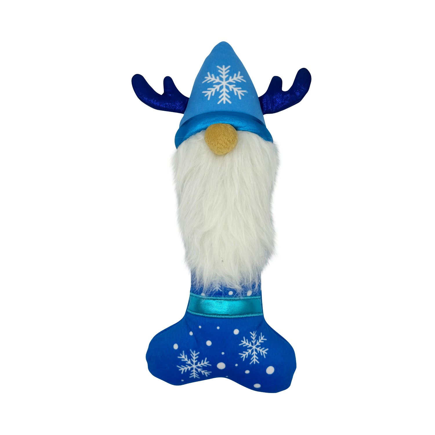 Huxley & Kent Holiday Power Plush Dog Toy - Frosty Gnome Bone