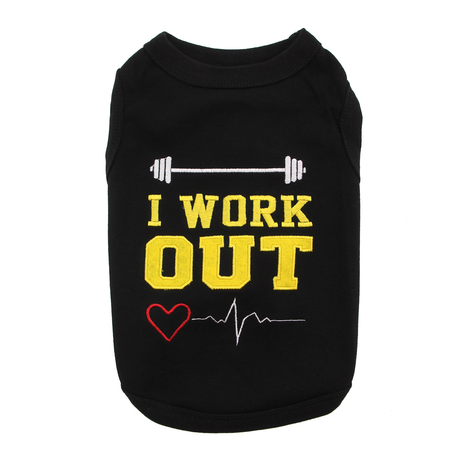 I Work Out Dog Tank by Parisian Pet - Black