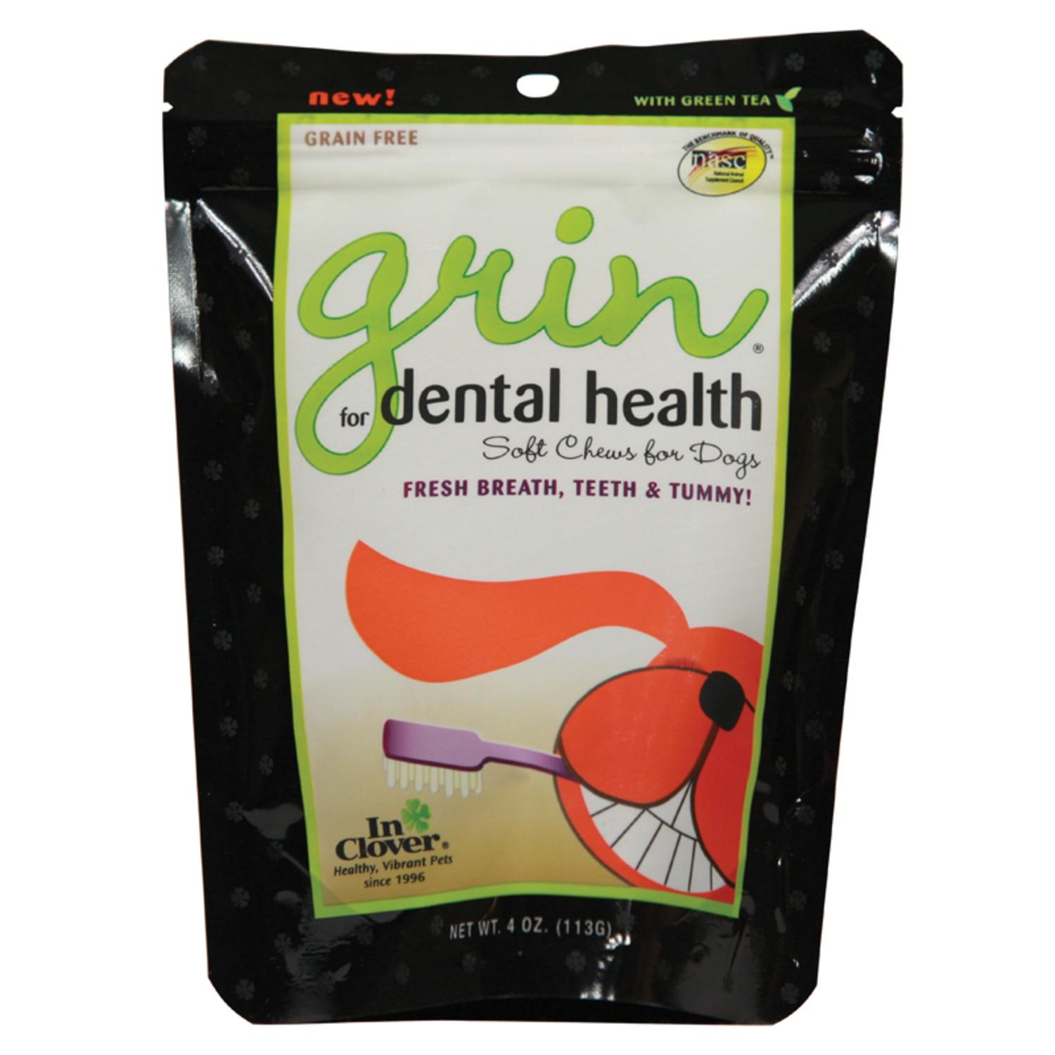 In Clover Grin Canine Dental Health Soft Chew Dog Treat