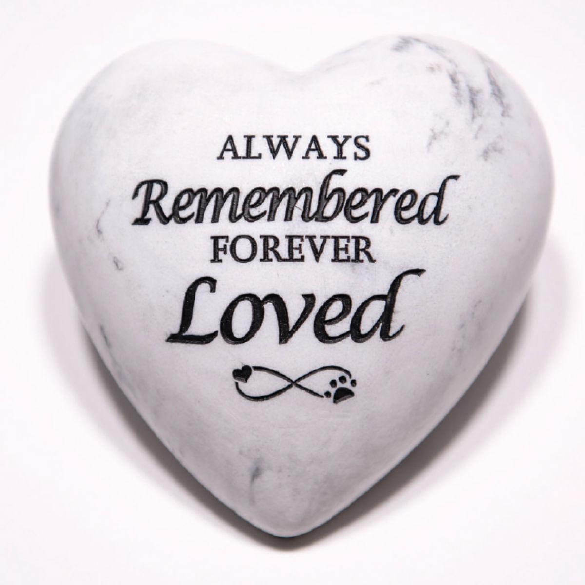 Dog Speak Inspirational Stone Paperweight - Always Remembered Forever Loved