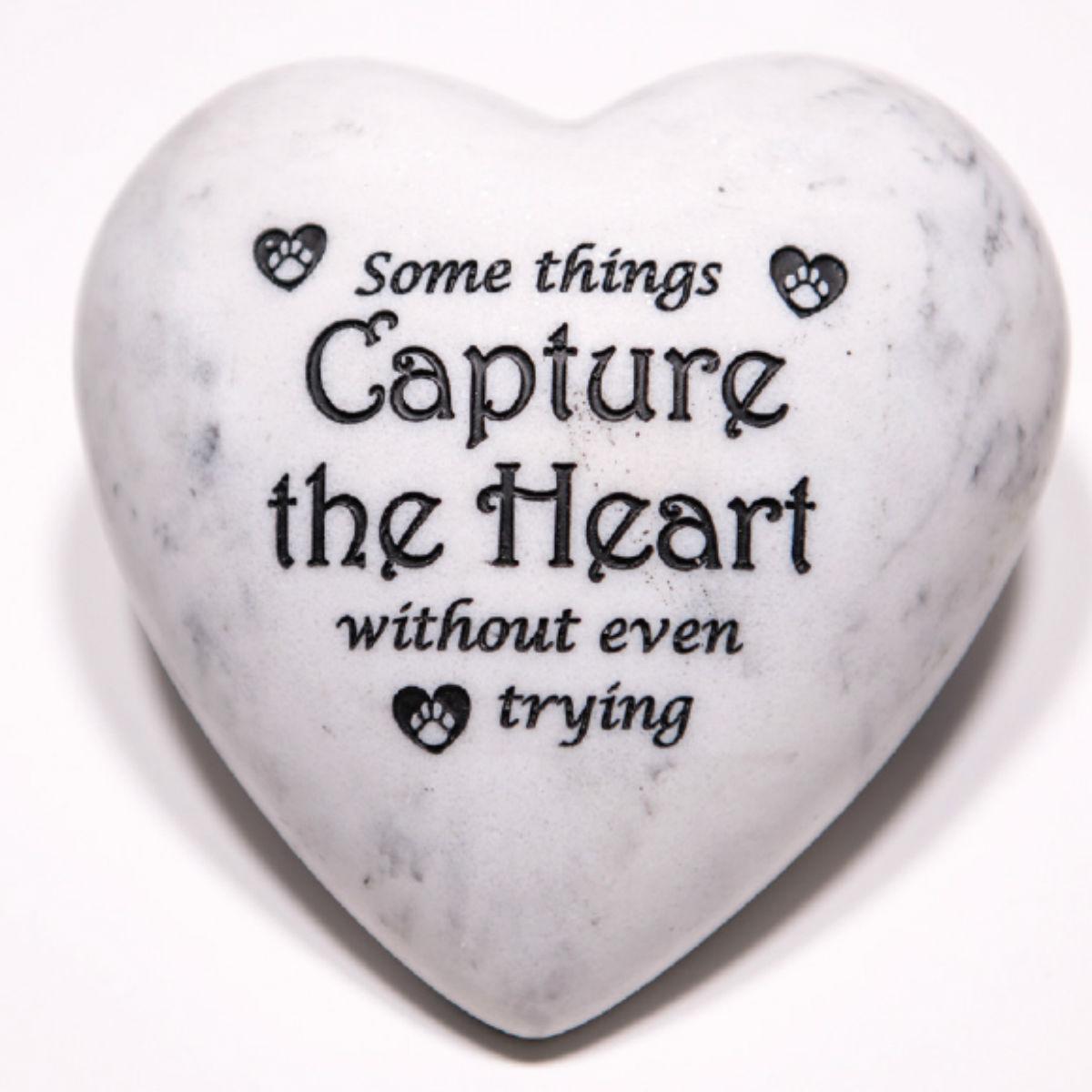Dog Speak Inspirational Stone Paperweight - Some Things Capture the Heart...