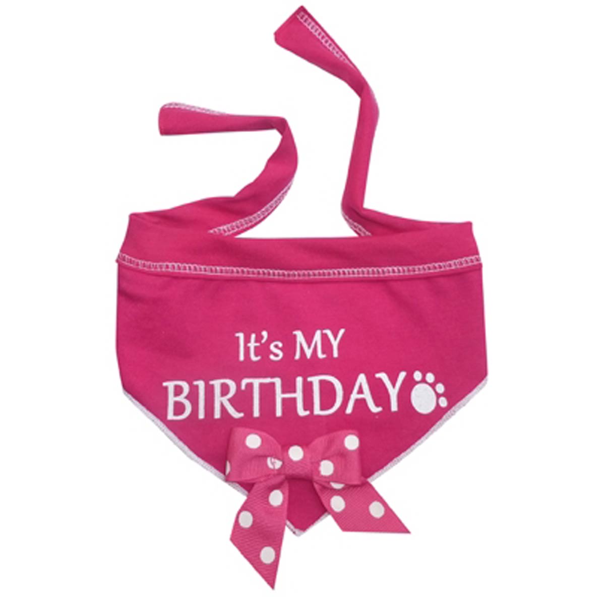 It's My Birthday Dog Bandana Scarf - Pink 