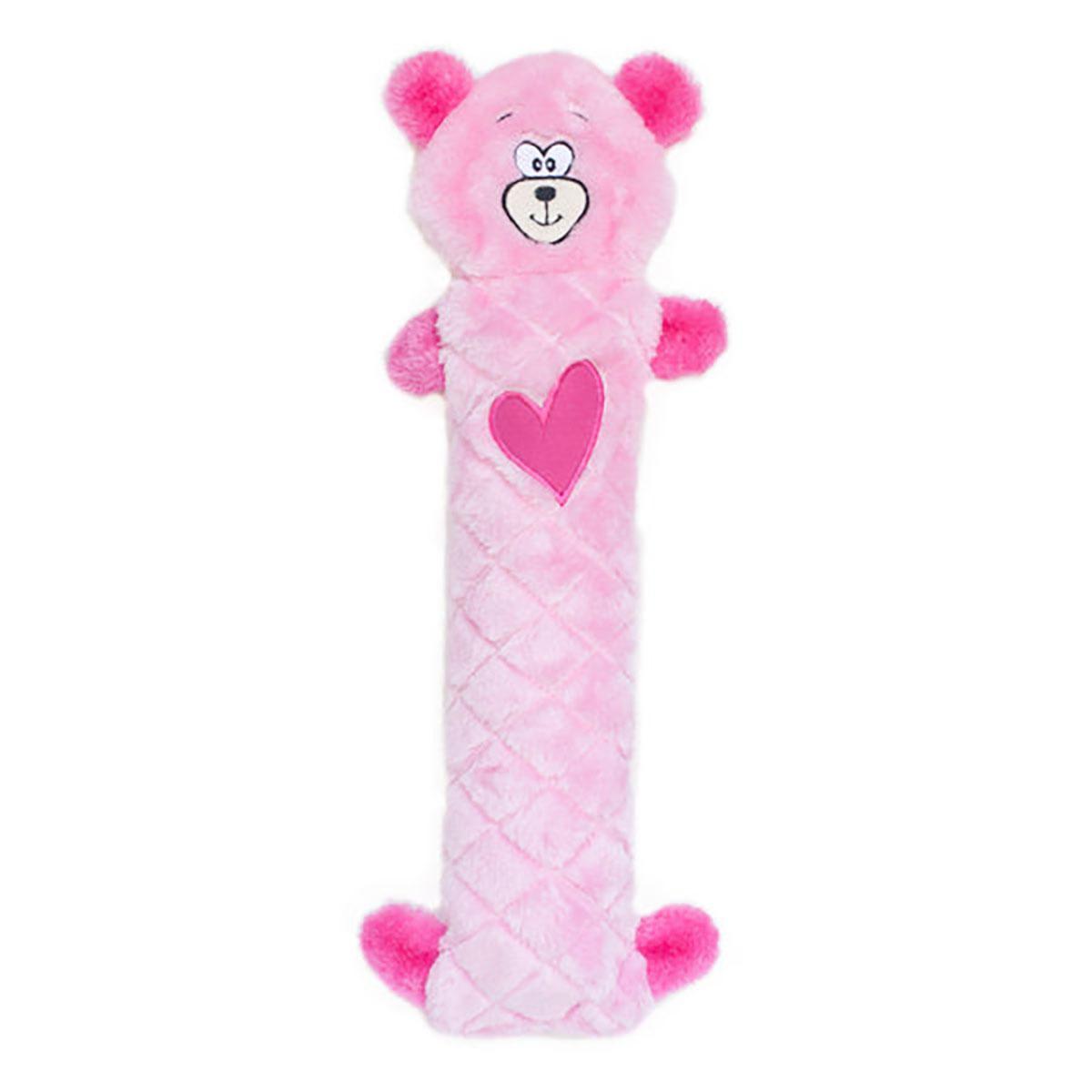 ZippyPaws Jigglerz Valentine's Dog Toy - Pink Bear