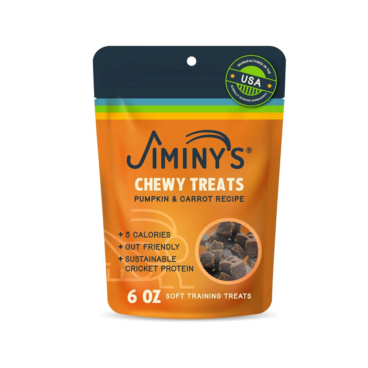 Jiminy's Cricket Pumpkin & Carrot Soft & Chewy Training Dog Treats