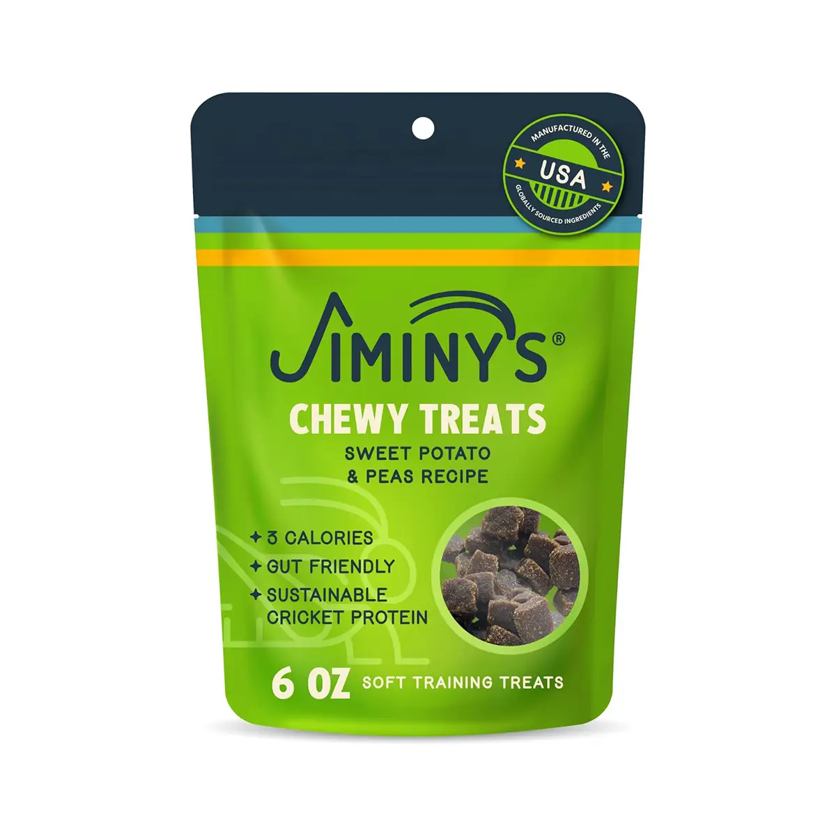 Jiminy's Cricket Sweet Potato & Peas Soft & Chewy Training Dog Treats