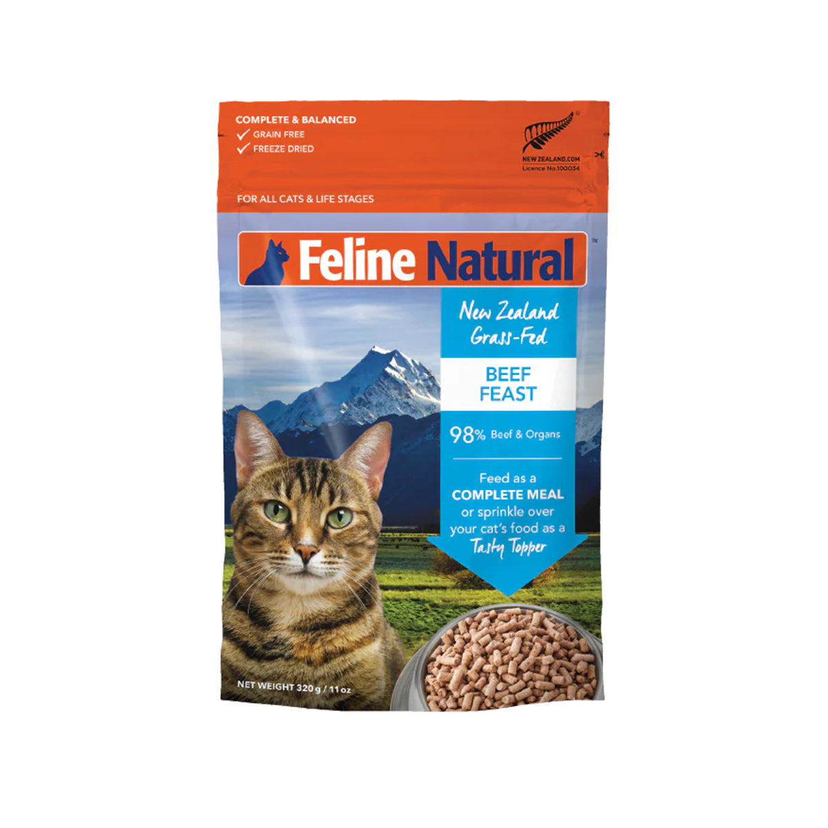 Feline Natural Freeze-Dried Cat Food - Beef