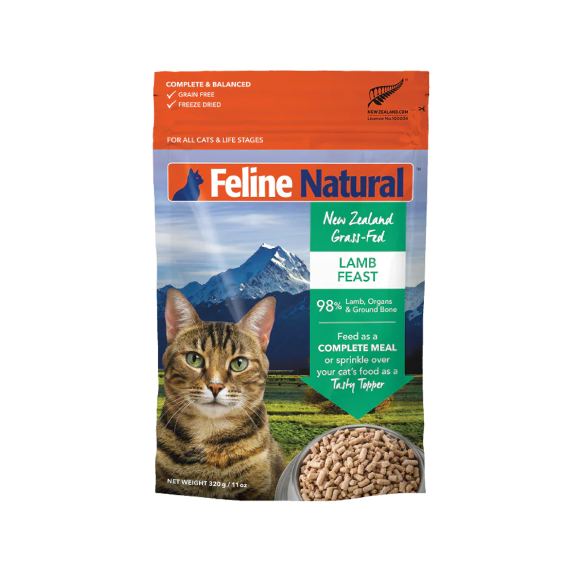 Feline Natural Freeze-Dried Cat Food - Lamb