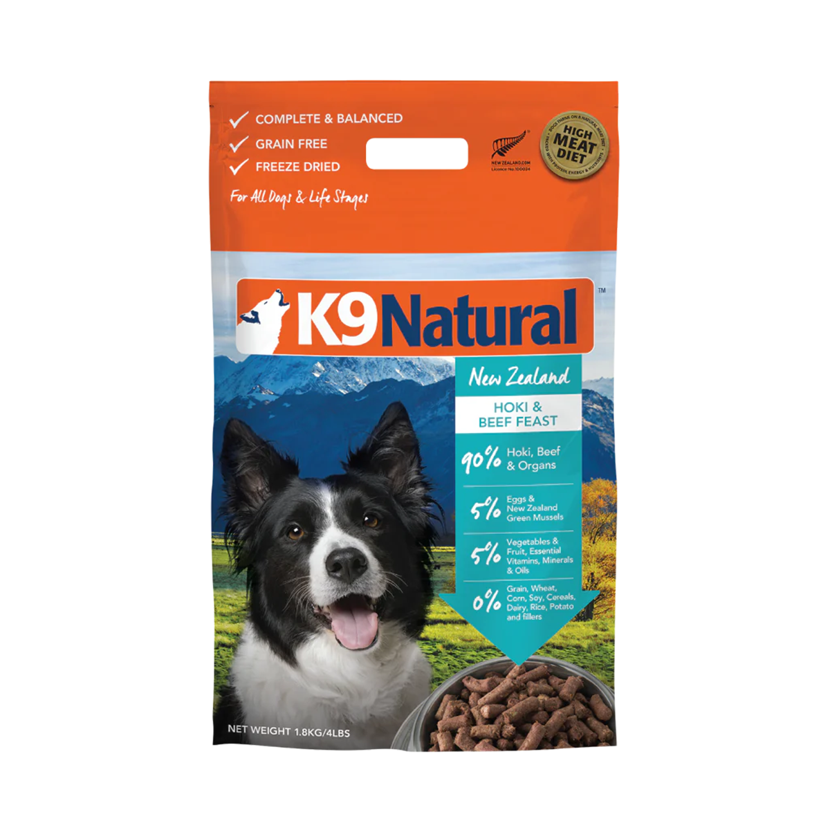 K9 Natural Freeze-Dried Dog Food - Hoki & Beef