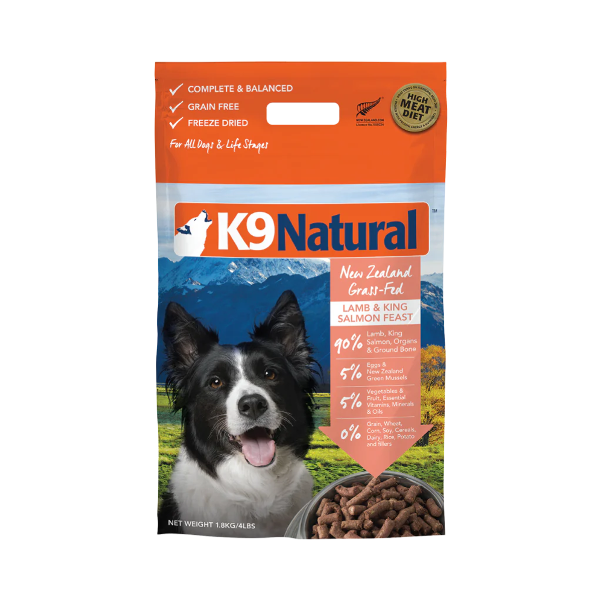 K9 Natural Freeze-Dried Dog Food - Lamb & King Salmon