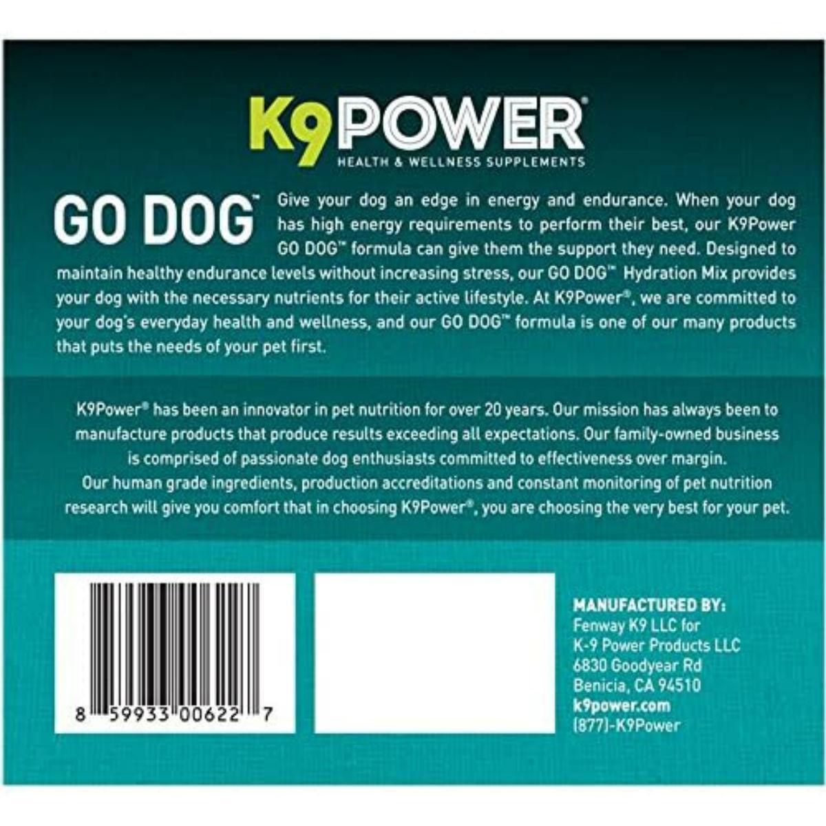 K9 Power Go Dog Total Hydration Dog Supplemen... | BaxterBoo