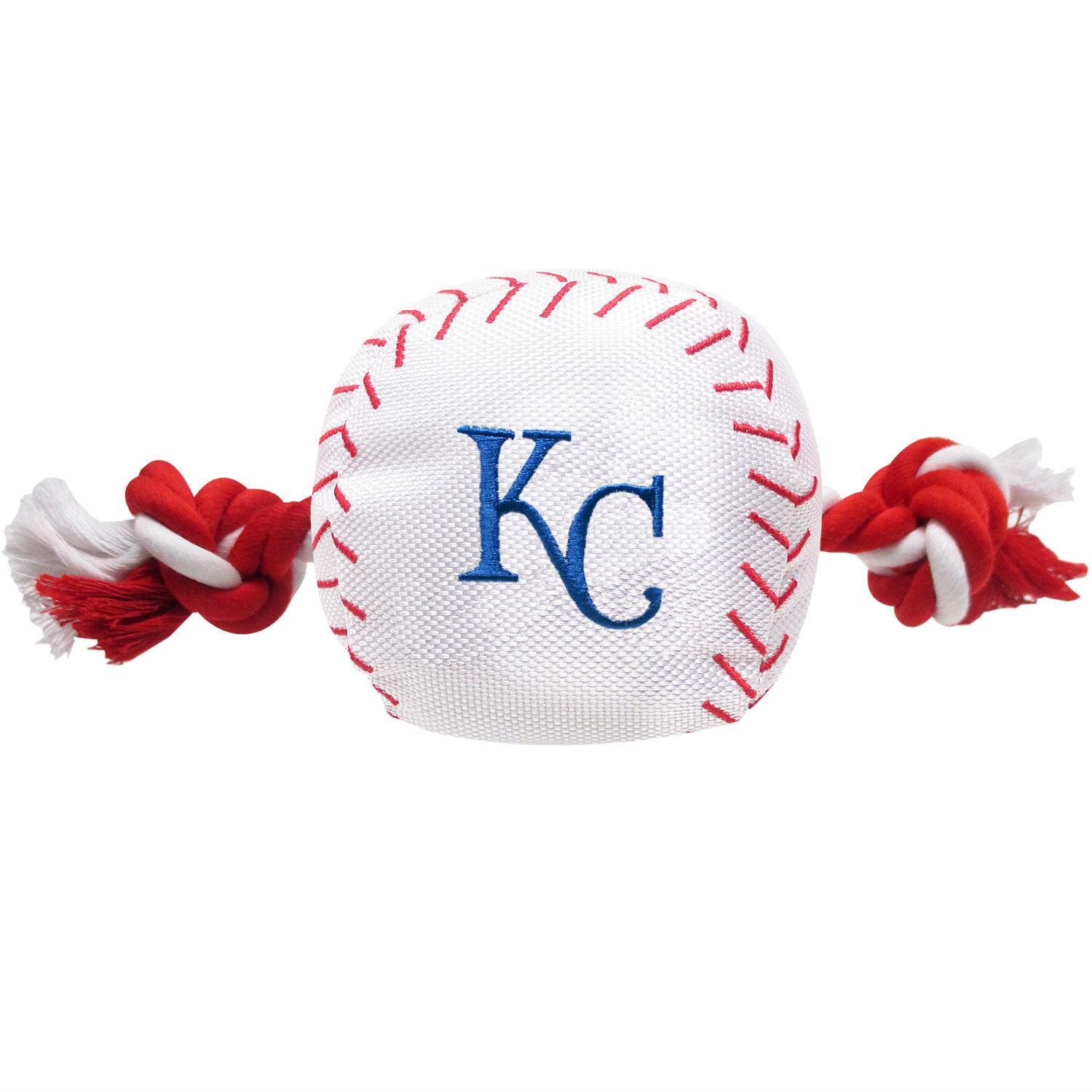 Kansas City Royals Nylon Plush Baseball Rope Dog Toy