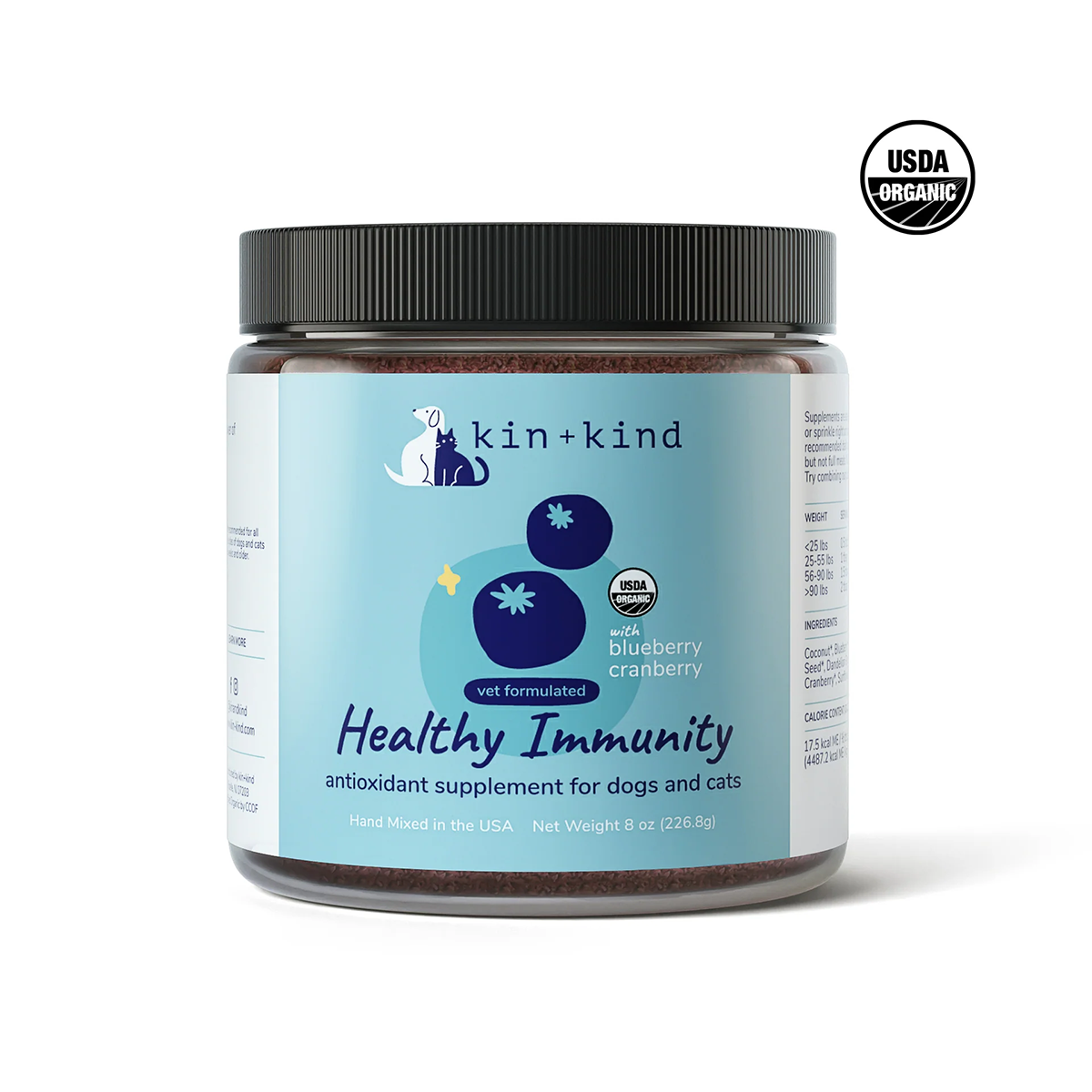 kin+kind Healthy Immunity Antioxidant & Urinary Tract Health Supplement for Dogs & Cats