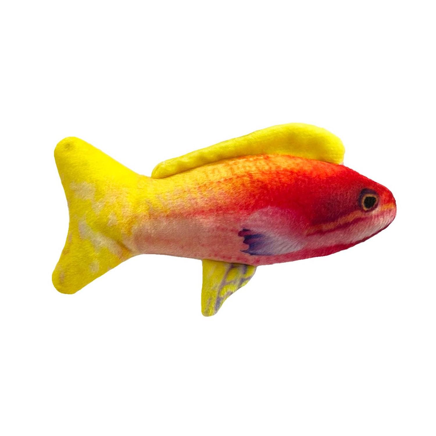 Kittybelles Plush Fish Cat Toy - Rainbow Guppy