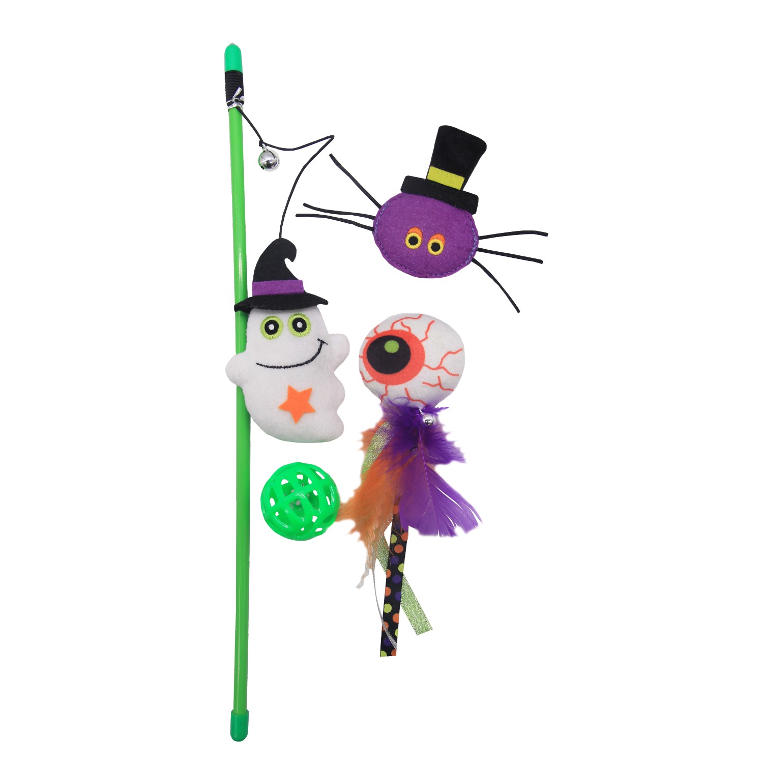 Happy Tails Halloween Teaser Cat Toy - Spider