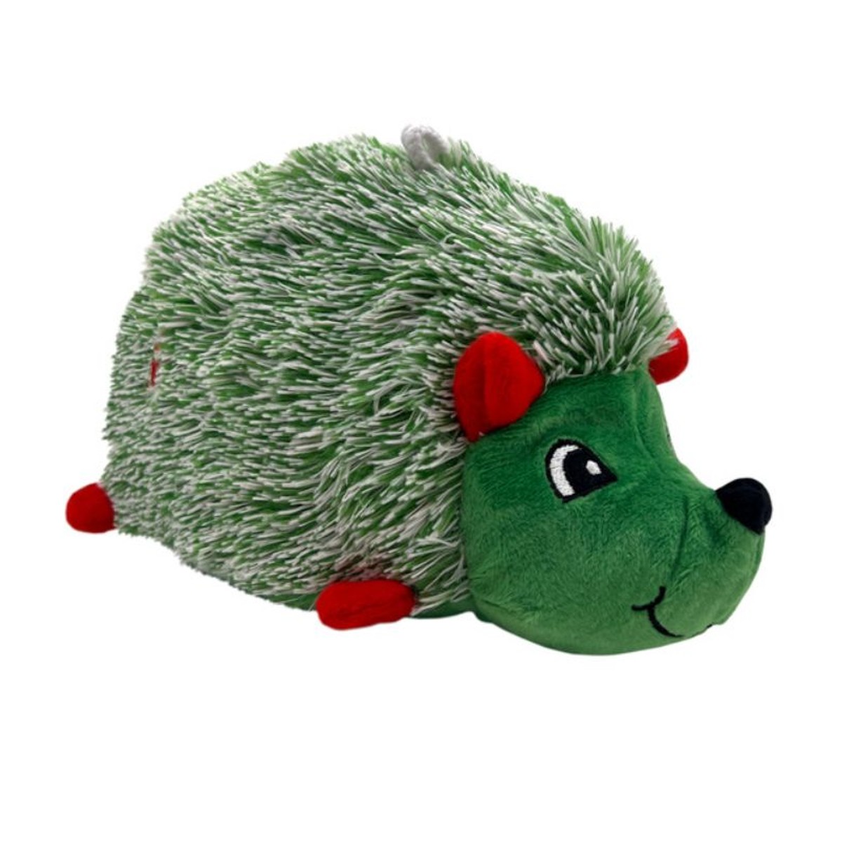 KONG Holiday Comfort Hedgehug Dog Toy - Green with Red Snowflake