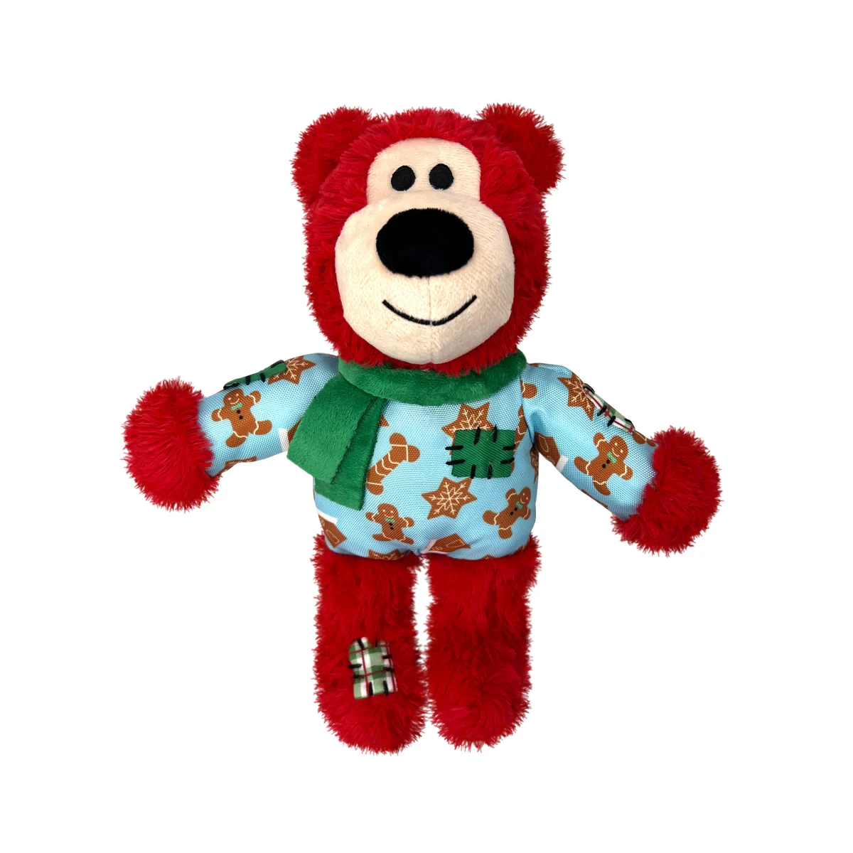 KONG Holiday Wild Knots Bear Dog Toy - Assorted in Sweaters & Scarfs