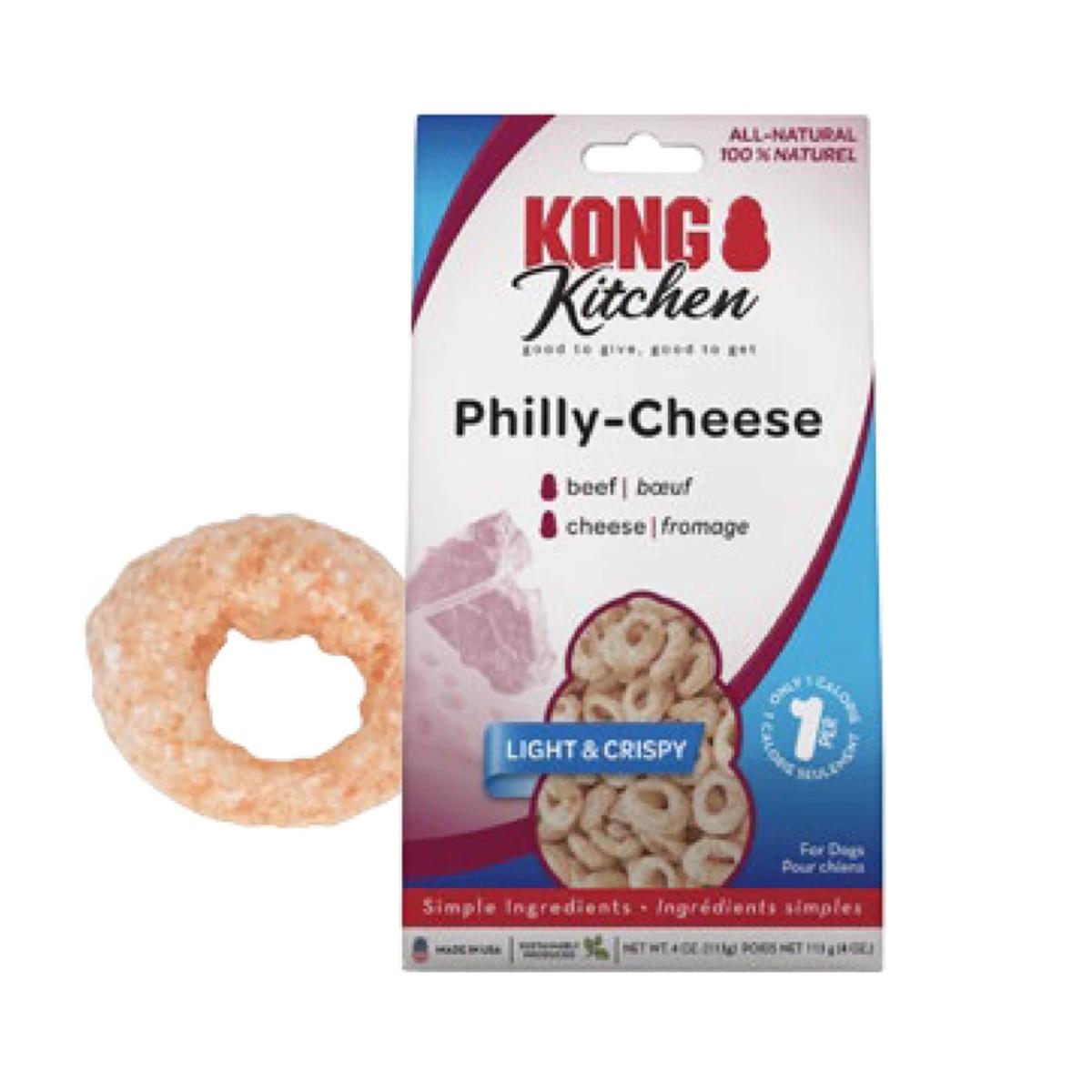 KONG Kitchen Light & Crispy Dog Treat - Philly Cheese
