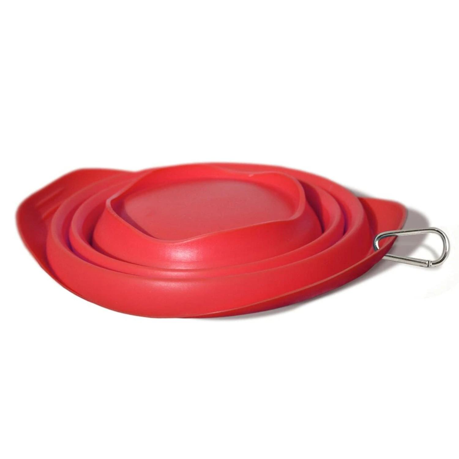 Kurgo Collaps-A-Bowl Travel Dog Bowl - Red | BaxterBoo