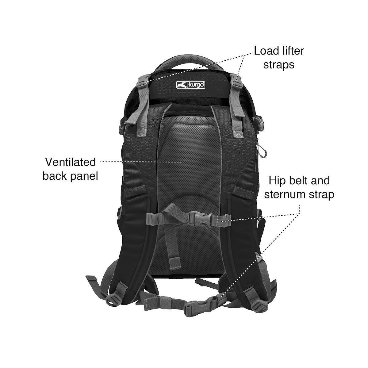 Kurgo G-Train K9 Backpack - Black | BaxterBoo