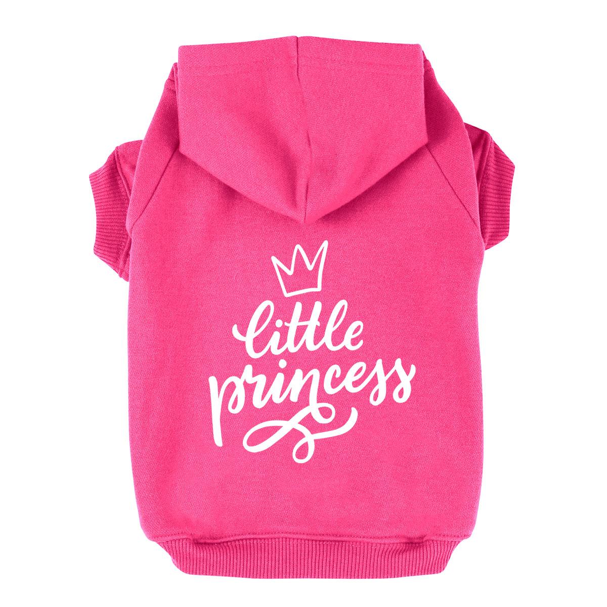Little Princess Dog Hoodie - Bright Pink