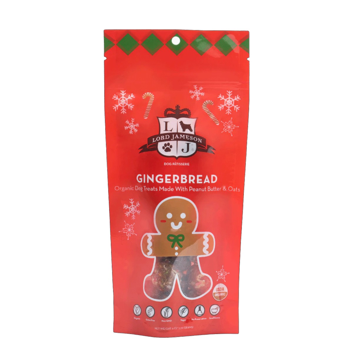 Lord Jameson Holiday Organic Dog Treats - Gingerbread