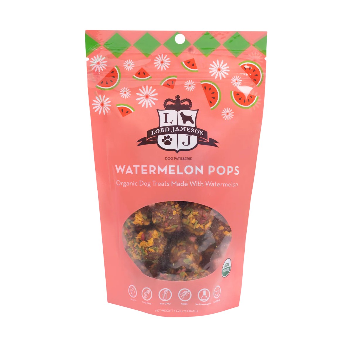 Lord Jameson Organic Dog Treats - Watermelon Pops