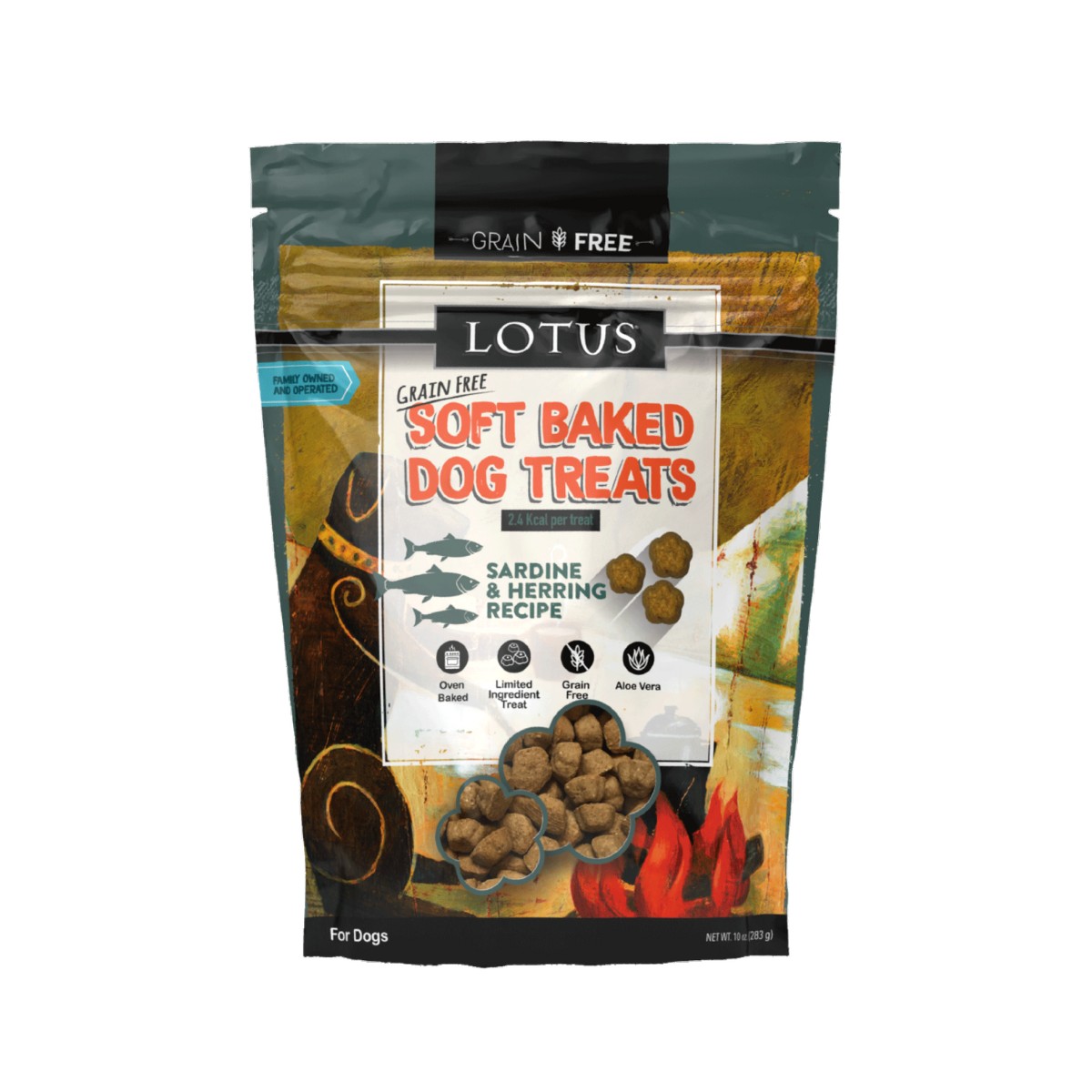 Lotus Grain Free Soft Baked Dog Treats - Sardine Recipe