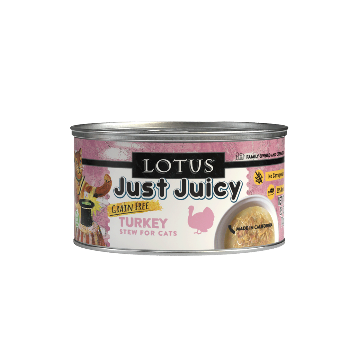 Lotus Just Juicy Grain Free Canned Cat Food - Turkey Stew