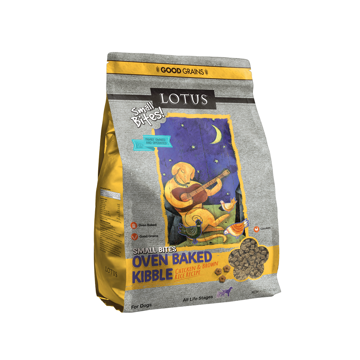 Lotus Oven Baked Small Bite Good Grains Dry Dog Food - Chicken