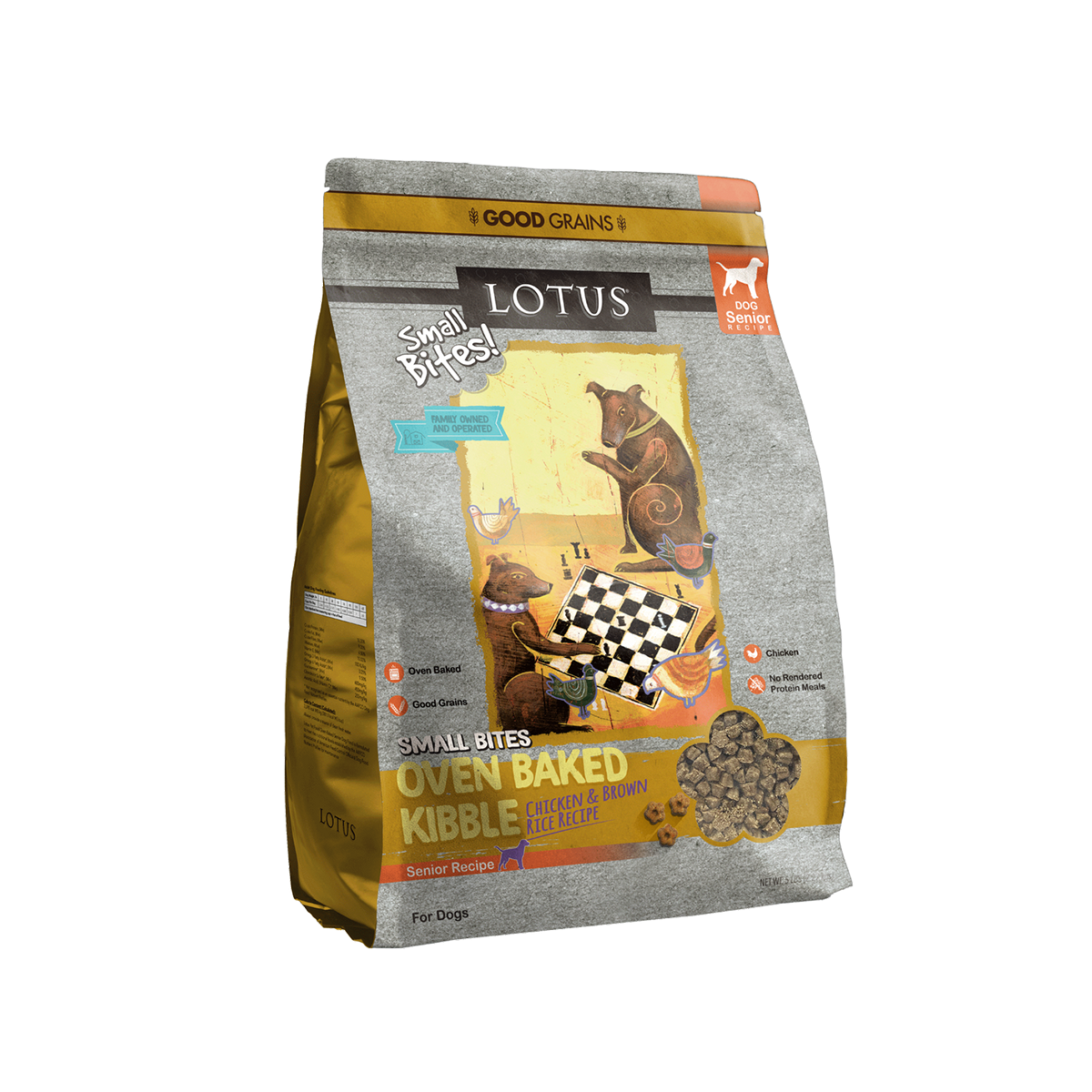 Lotus Oven Baked Small Bite Good Grains Senior Dog Food - Chicken