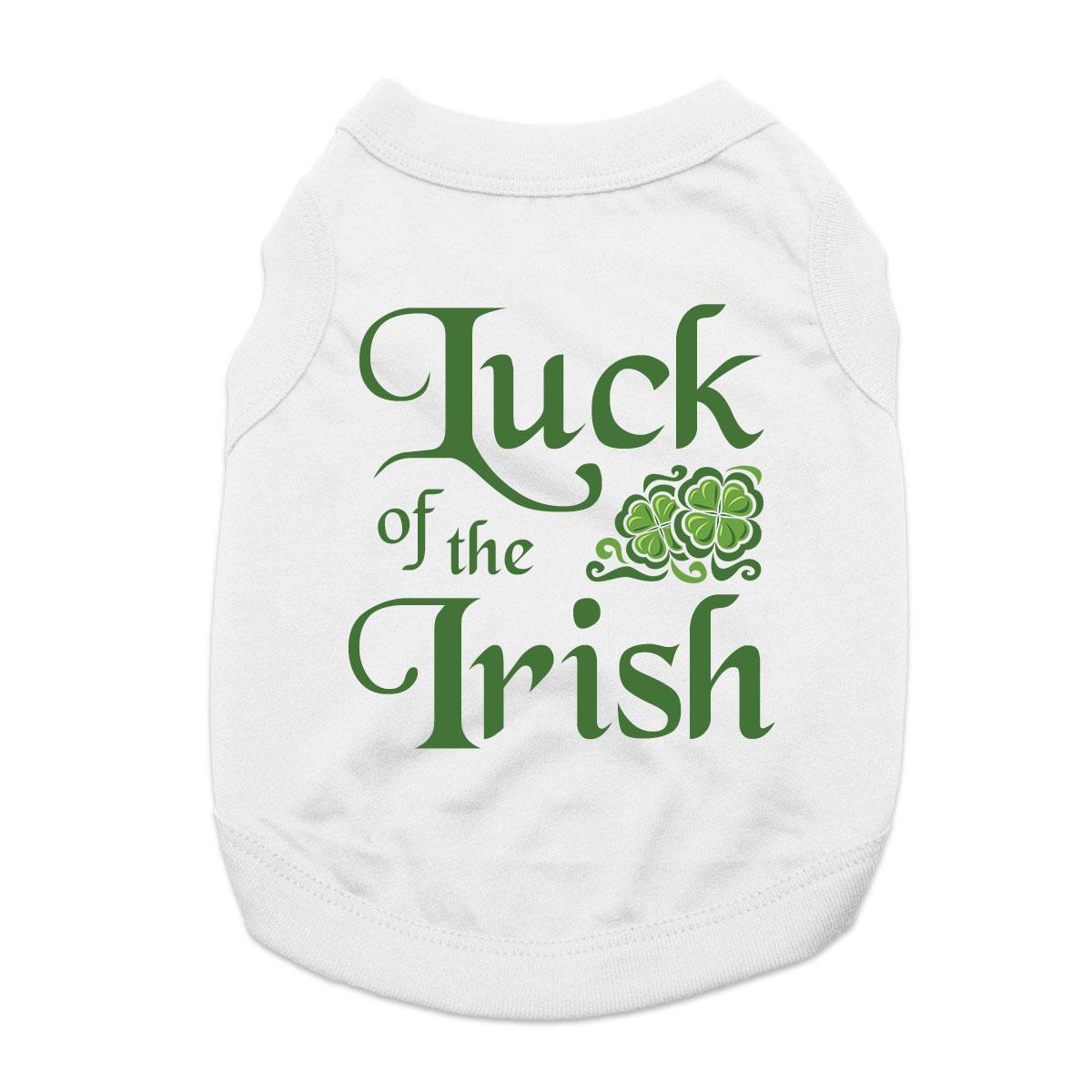 Luck of the Irish Dog Shirt - White