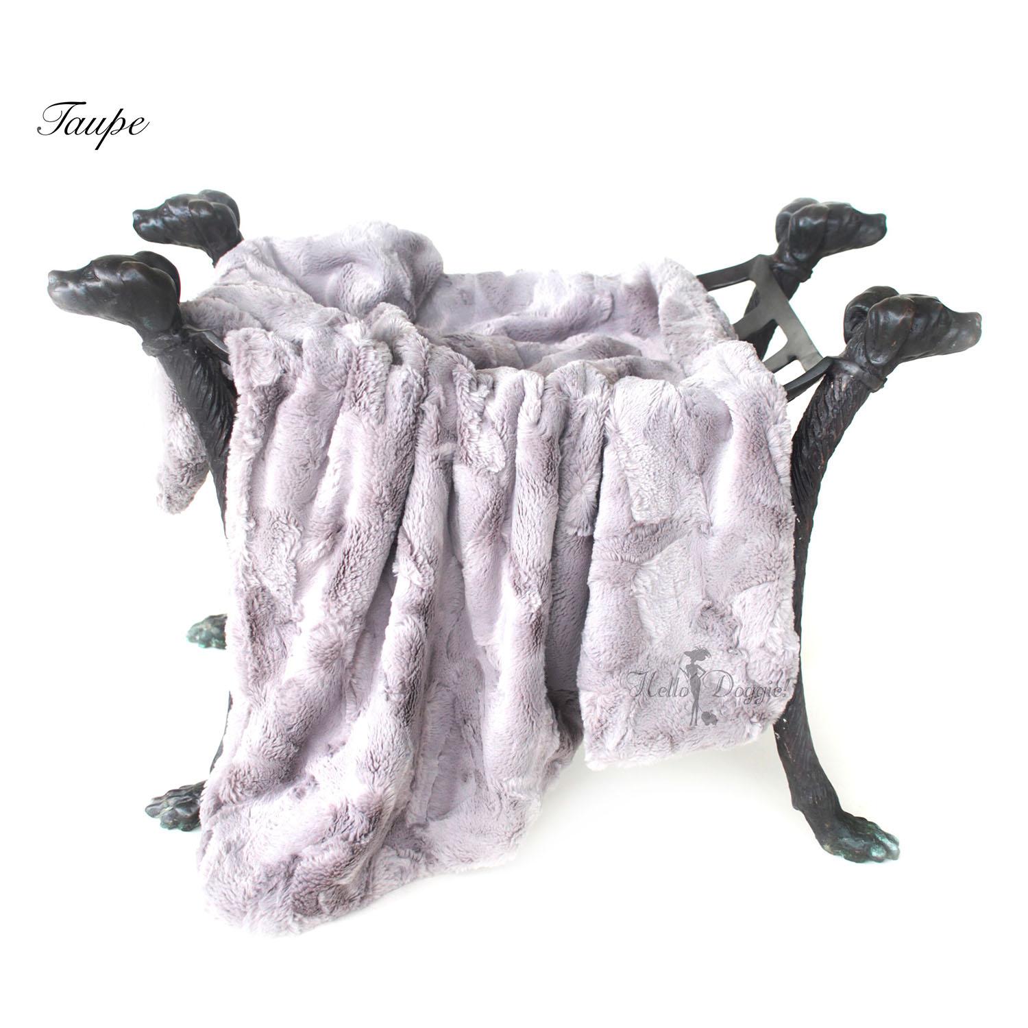 Hello Doggie Luxe Dog Blanket - Taupe