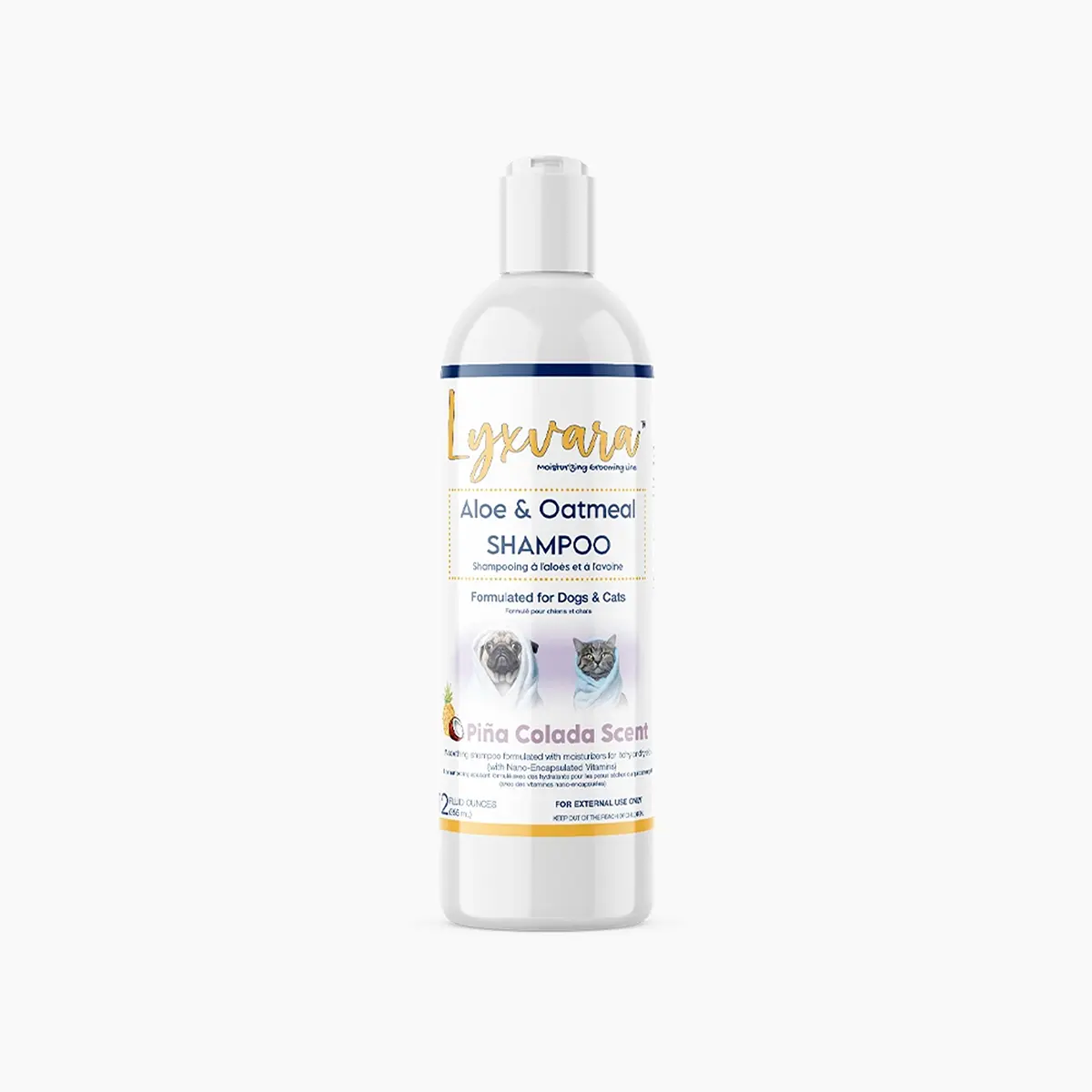 Lyxvara Aloe and Oatmeal Shampoo for Dogs and Cats - Piña Colada Scent