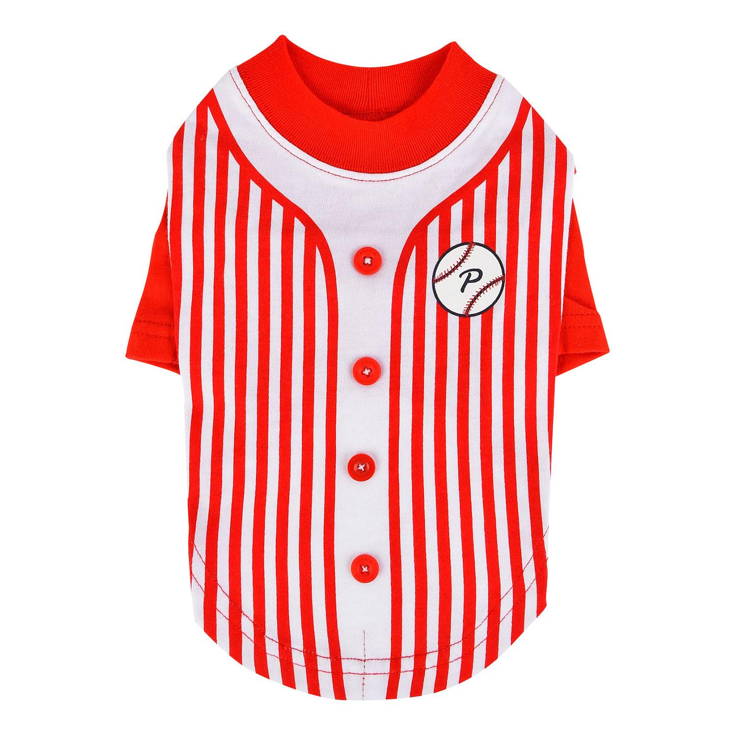 Major Baseball Dog Jersey by Puppia - Red