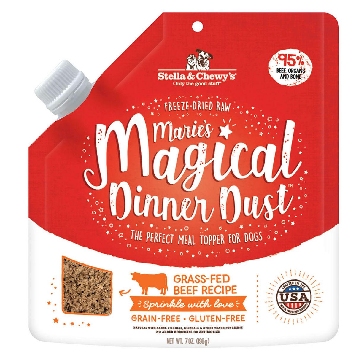 Stella & Chewy's Marie's Magical Dinner Dust Powdered Dog Food Topper - Beef