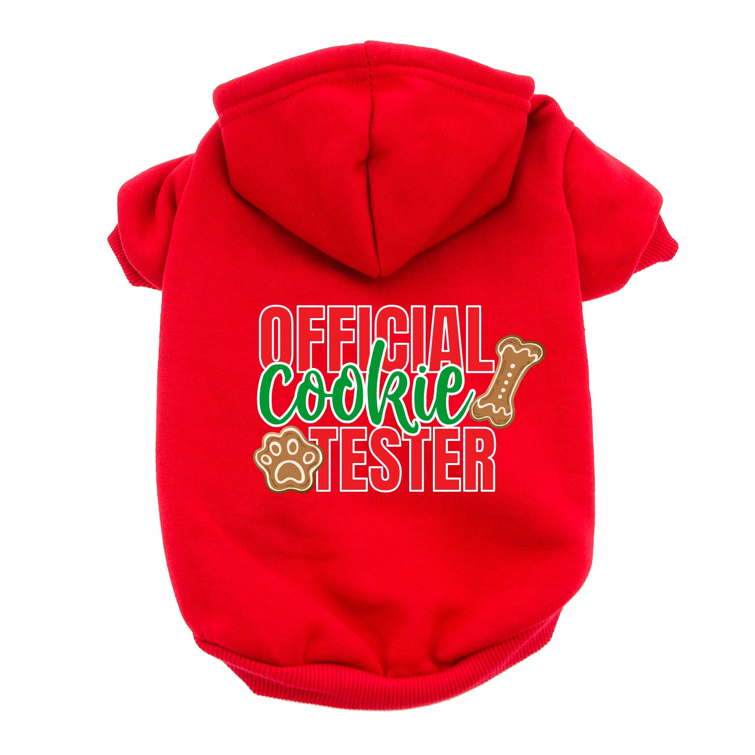 Official Cookie Tester Dog Hoodie - Red